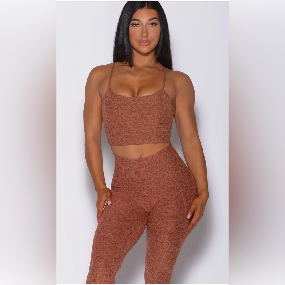 Bombshell Sportswear Uplift Pocket Leggings Spiced Chai Medium